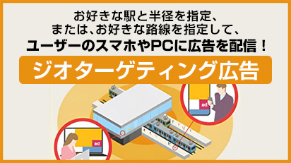 駅ターゲティング広告・路線ターゲティング広告（ジオターゲティング広告）