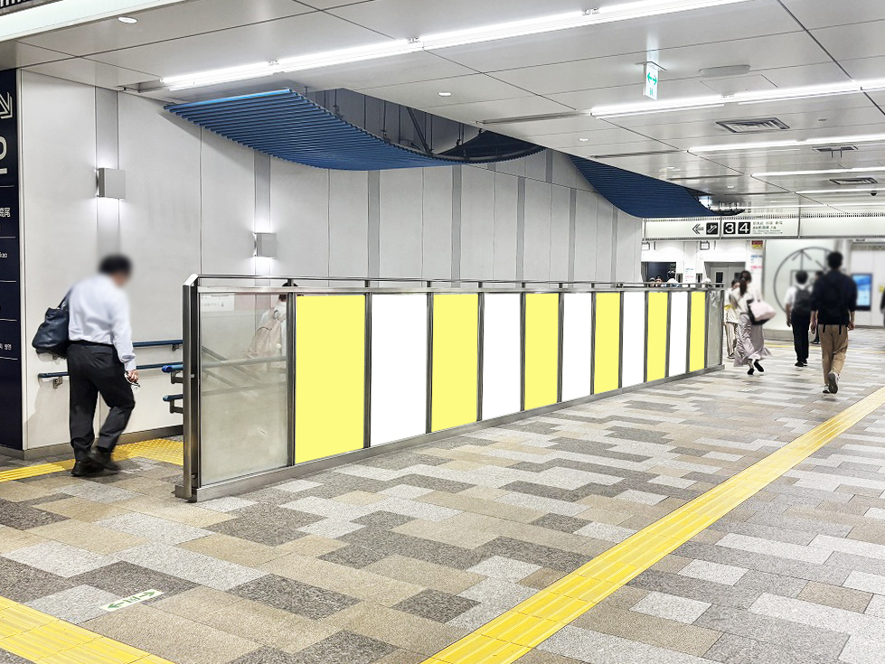 調布ガラス腰壁パネルばり広告