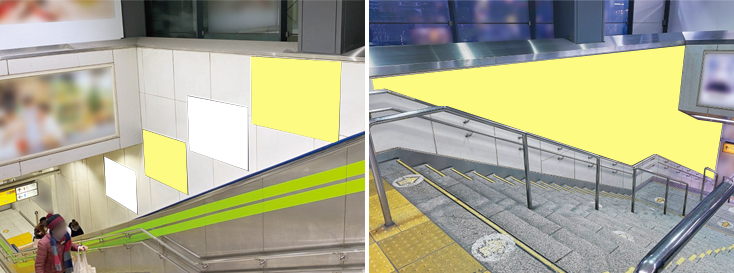 渋谷駅 集中貼り＋ハチ公口階段壁面ラッピング