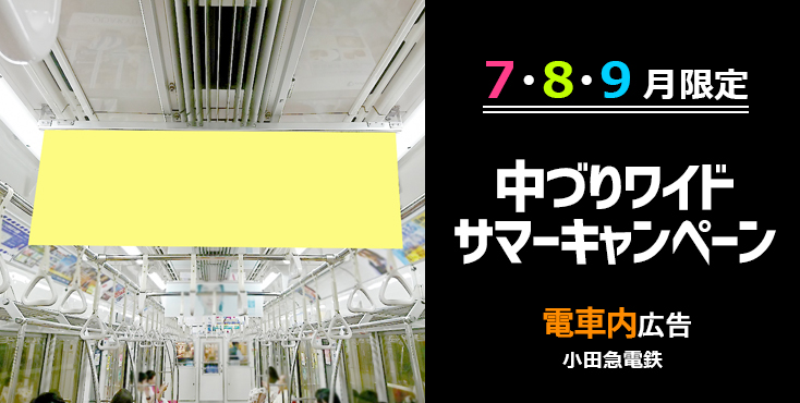 【小田急 夏期企画】中づり広告 お得なサマーキャンペーン