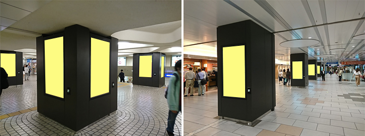 新宿駅西口 デジタルピラー