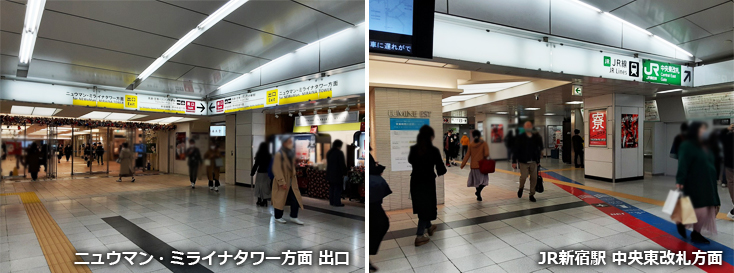 新宿東口ツインシート 広告エリア 新宿駅1