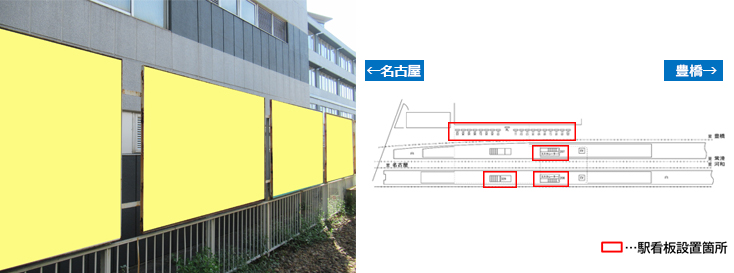 神宮前 ホーム 駅看板広告