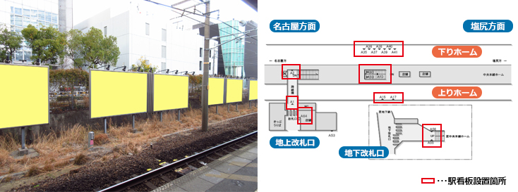 千種 ホーム 駅看板広告