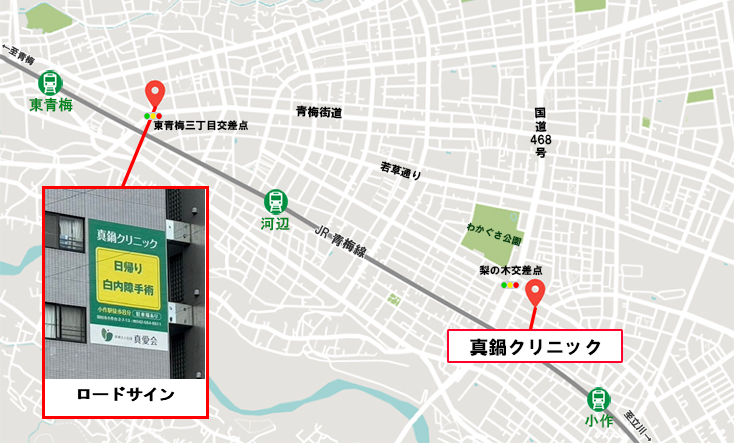 ロードサイン看板の位置図