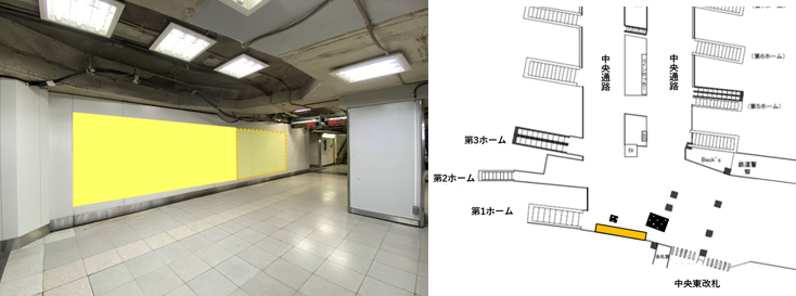 新宿中央東改札横通路シート