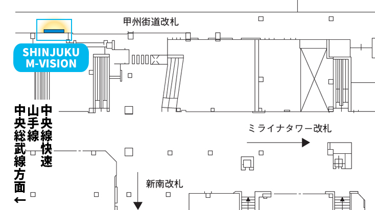 JR新宿駅｜SHINJUKU M-VISION 図面