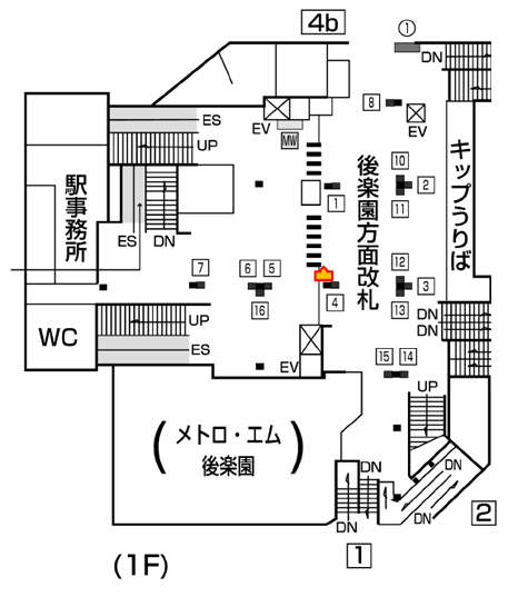 後楽園駅｜新設駅看板 図面