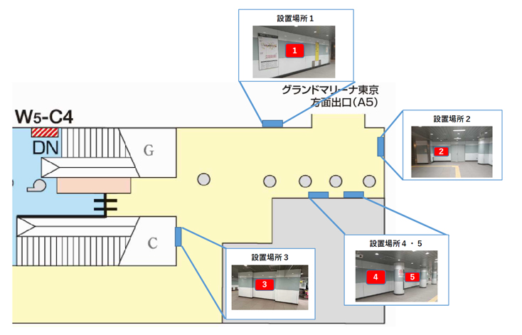 勝どき駅｜新設駅看板 図面