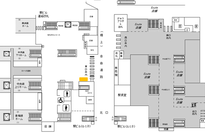 立川東改札内BIGシート 図面